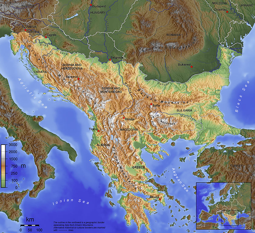 Location map/data/Balkans is located in Balkans
