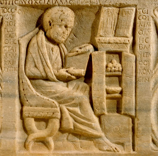 File:Bookshelf armarium 300 CE sarcophogus.jpg