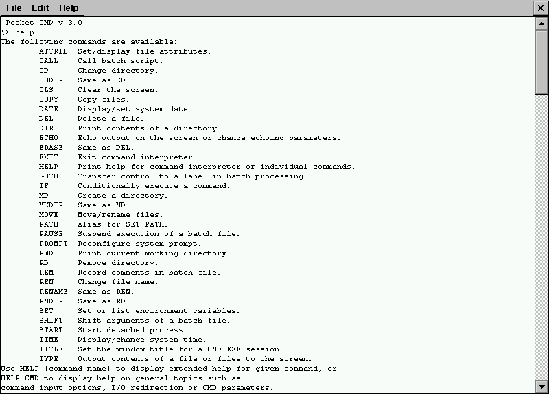 File:Microsoft Windows CE Version 3.0 (Build 126) cmd.exe Command Prompt 800x574.png