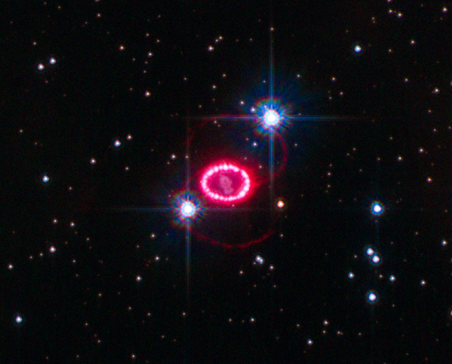 File:New Hubble Observations of Supernova 1987A Trace Shock Wave (4954621859).jpg
