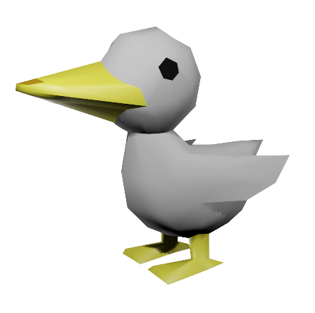 File:Low poly 3D duck.png