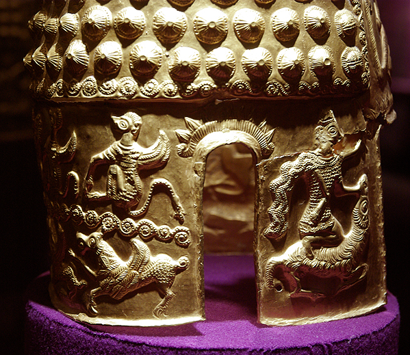 File:Helmet of Cotofenesti - Mythological Scene on the Side by Radu Oltean.jpg
