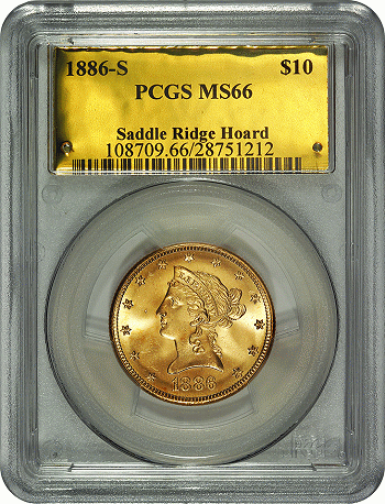 File:Saddle Ridge Hoard 1886-S 10 dollar slab.gif