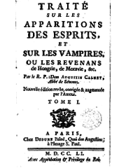 File:Title page to Don Calmet's Treatise.png