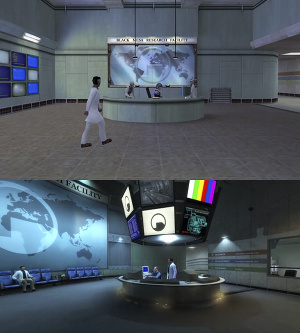 File:Black Mesa and Half-Life comparison, anomalous materials, lobby room.jpg