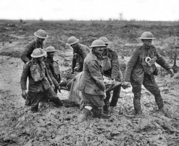 File:Stretcher bearers Passchendaele August 1917.jpg