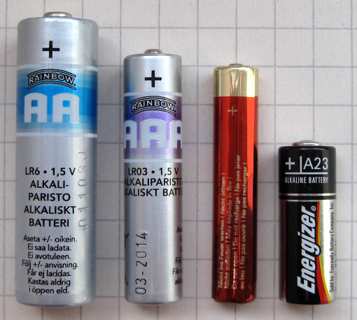 File:AA AAA AAAA A23 battery comparison-1.jpg