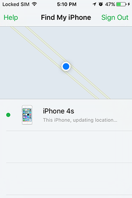 Find My iPhone screenshot on iOS.PNG