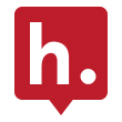 The Hypothesis Icon: A white lowercase "h" and dot/period on a red speech bubble