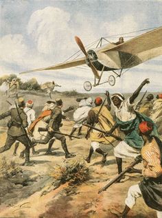 Italian aircraft attacking Ottoman forces in Libya 1911 or 1912.jpg