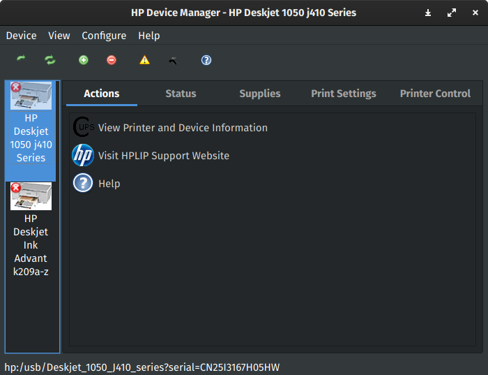 File:HPLIP 3.19 screenshot.png