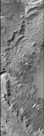 File:Eroded rim of Madler Crater.JPG