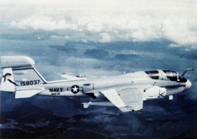 File:EA-6B Prowler VAQ-131 in flight c1973.jpg