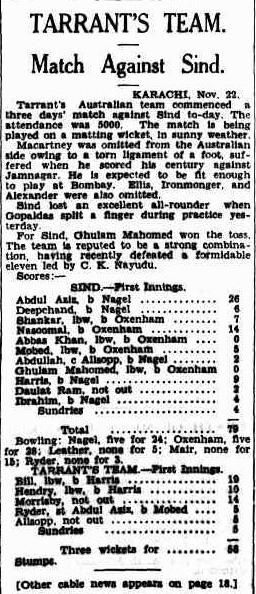 File:Sindh Cricket team match with Australia in 1935.jpg