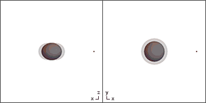 File:Orbit um ein rotierendes schwarzes Loch (thumbnail).gif