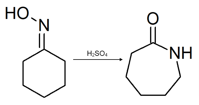 File:Beckmann rearrangement of cyclohexanone oxime.png
