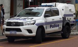 2017 Toyota HiLux (GUN126R) SR 4-door utility, Western Australia Police (2018-08-06).jpg
