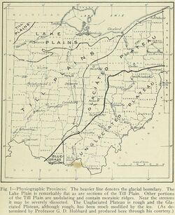 Physiographic Map from "Geology of Ohio," 1923