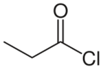 Propanoyl chloride skeletal.svg