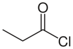 Propanoyl chloride skeletal.svg