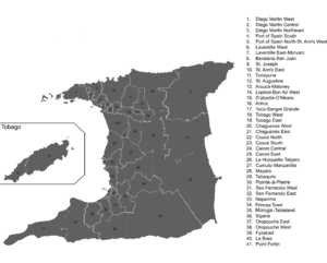 Trinidad and Tobago Constituency Map (2010-present).svg