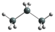 Ball and stick model of trisilane