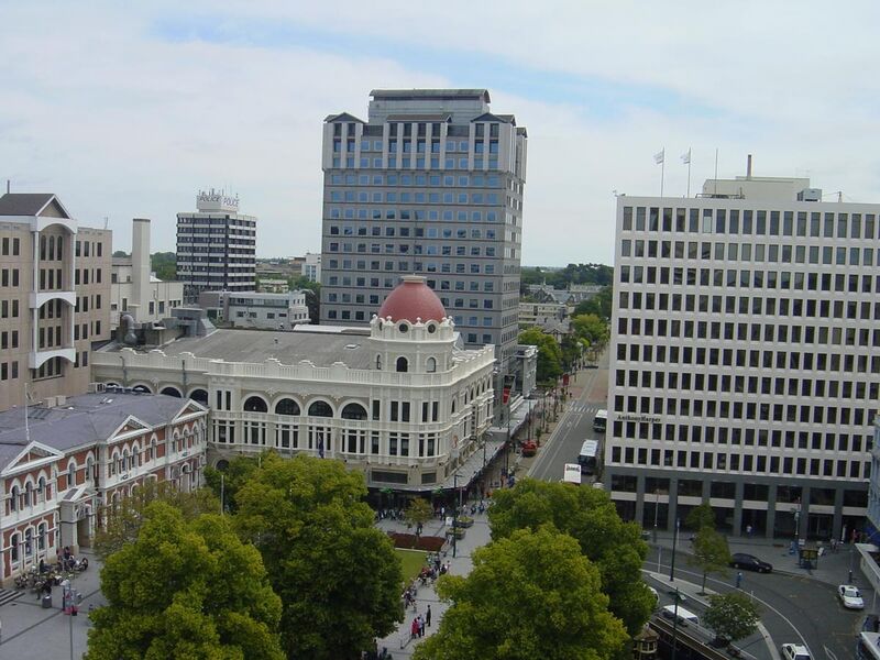 File:View looking west-south-west from the Cathedral Tower, Christchurch.jpg