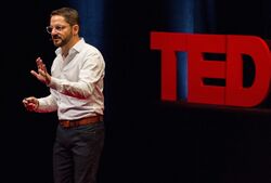 Ari Wallach speaking at TEDx MidAtlantic.jpg