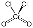 Wireframe model of chromyl chloride