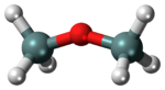 Ball-and-stick model of the disiloxane molecule