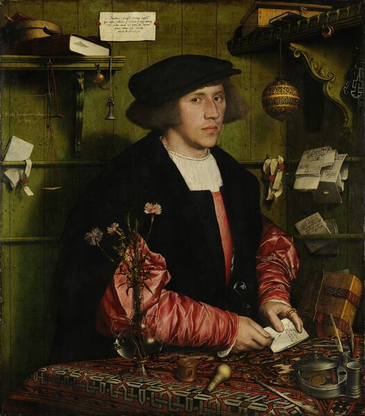 File:Hans Holbein der Jüngere - Der Kaufmann Georg Gisze - Google Art Project.jpg
