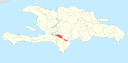 Limia sulphurophila (sensu lato) Hispaniola location map.svg