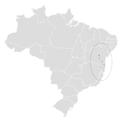 Phylloscartes beckeri map.svg