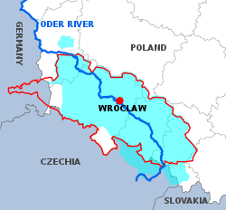   Austrian Silesia, 1740   Prussian Silesia, 1871   Oder River Base map shows modern national borders.