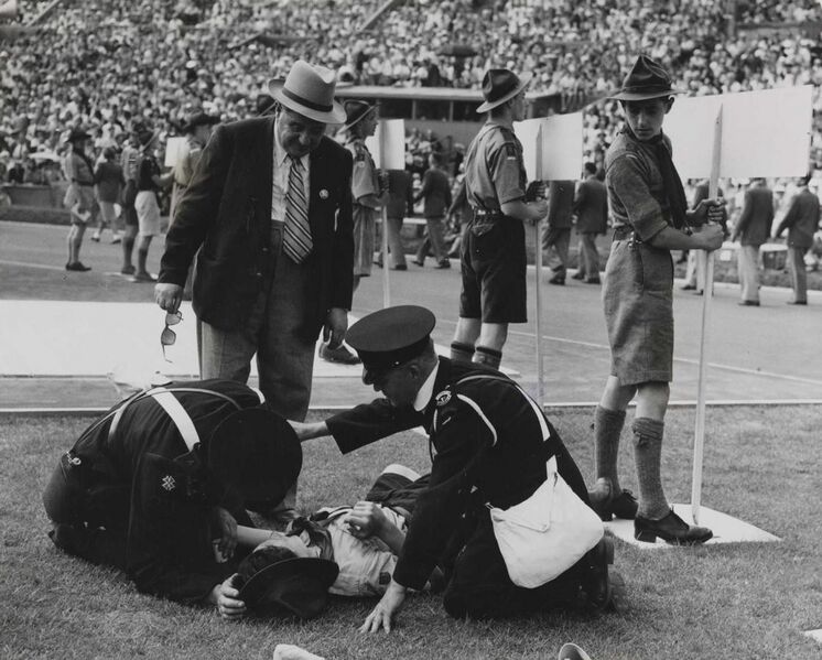 File:A casualty at the Olympic Games, London, 1948. (7649953728).jpg