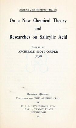 Couper, Archibald Scott – On a new chemical theory and researches on salicylic acid, 1953 – BEIC 7792048.jpg