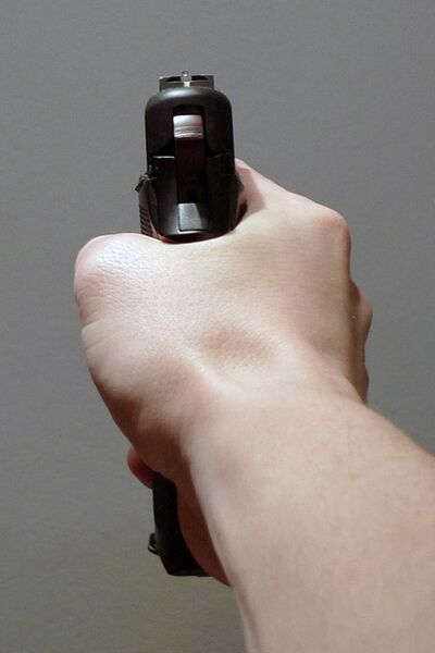 File:Pistol held upright.jpg