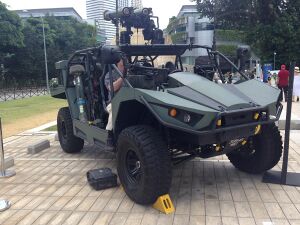 Singapore Army Mark 2 Light Strike Vehicle on display at the National Museum of Singapore - 20140223.jpg