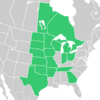 Symphyotrichum sericeum distribution map: Canada — Manitoba and Ontario; US — Arkansas, Georgia, Indiana, Iowa, Kansas, Michigan, Minnesota, Missouri, Nebraska, North Dakota, Ohio, Oklahoma, South Dakota, Tennessee, Texas, and Wisconsin.