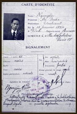Thẻ căn cước Nguyễn Ái Quấc (阮愛國) - Ngày bốn tháng chín năm 1919.jpg