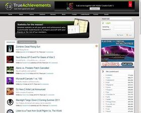 Homepage of TrueAchievements