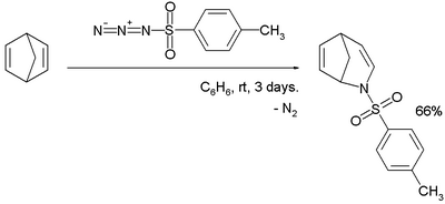 Norbornadiene reaction with tosyl azide