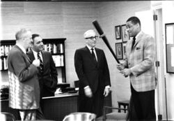 Baseball Hall of Famer Elston Howard in the Office of E. Clifton Daniel, Jr.jpg
