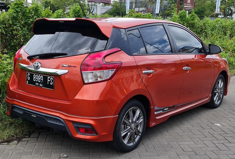 File:2014 Toyota Yaris (XP150) 1.5 TRD Sportivo (rear), Purwokerto.jpg