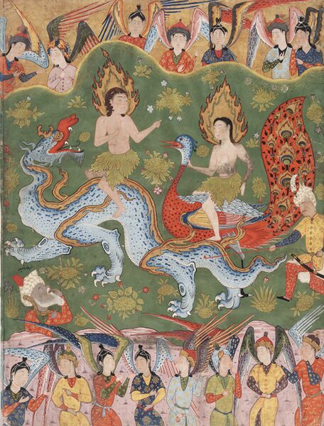 File:Adam and Eve from a copy of the Falnama.jpg