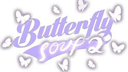 Title card with Butterfly Soup 2 in purple with outlines of butterflies surrounding