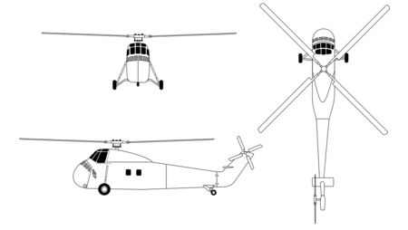 Sikorsky SH-34 orthographical image.svg