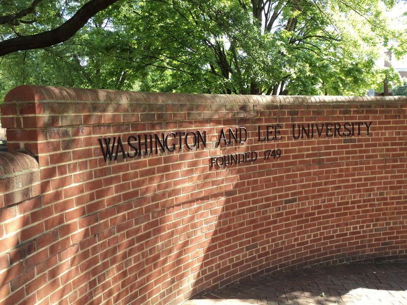 File:Washington and Lee University brick sign Lexington Virginia.JPG