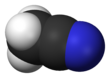 Spacefill model of acetonitrile