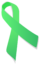 Bright green awareness ribbon